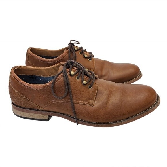 Hawker Rye Porewia Speed Lace Derby Brown Mens Dress Shoe 11 - Picture 1 of 16